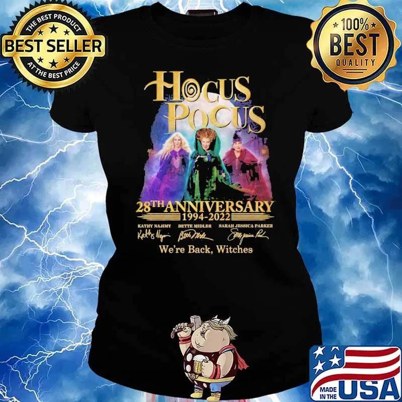 Hocus pocus 28thanniversary 1994 2022 we're back witches signatures s Ladies tee
