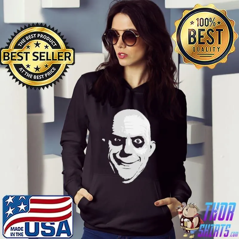 Horror character uncle fester addams family black n white art s Hoodie