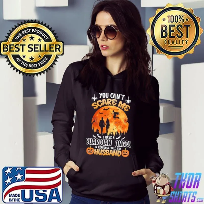 I Have A Guardian Angel In Heaven & I Call Him Husband Halloween Shirt Hoodie