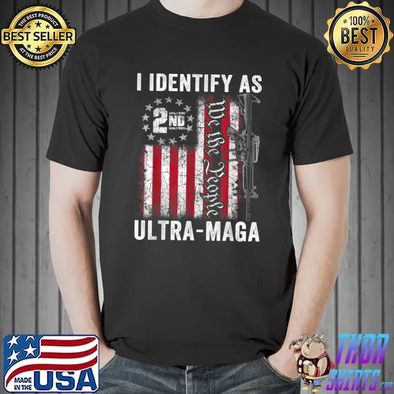 I Identify As Ultra Maga Great Maga King 2024 USA Flag T-Shirt