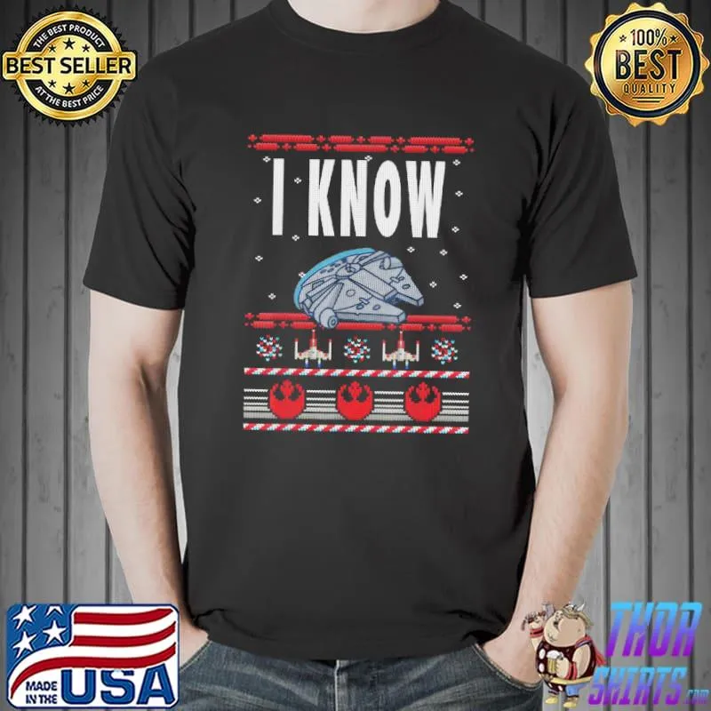 I know ugly christmas pattern Star wars classic shirt
