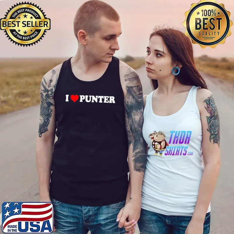 I love punter heart punter cheer for the punter classic s Tank Top