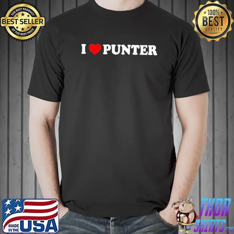 I love punter heart punter cheer for the punter classic shirt