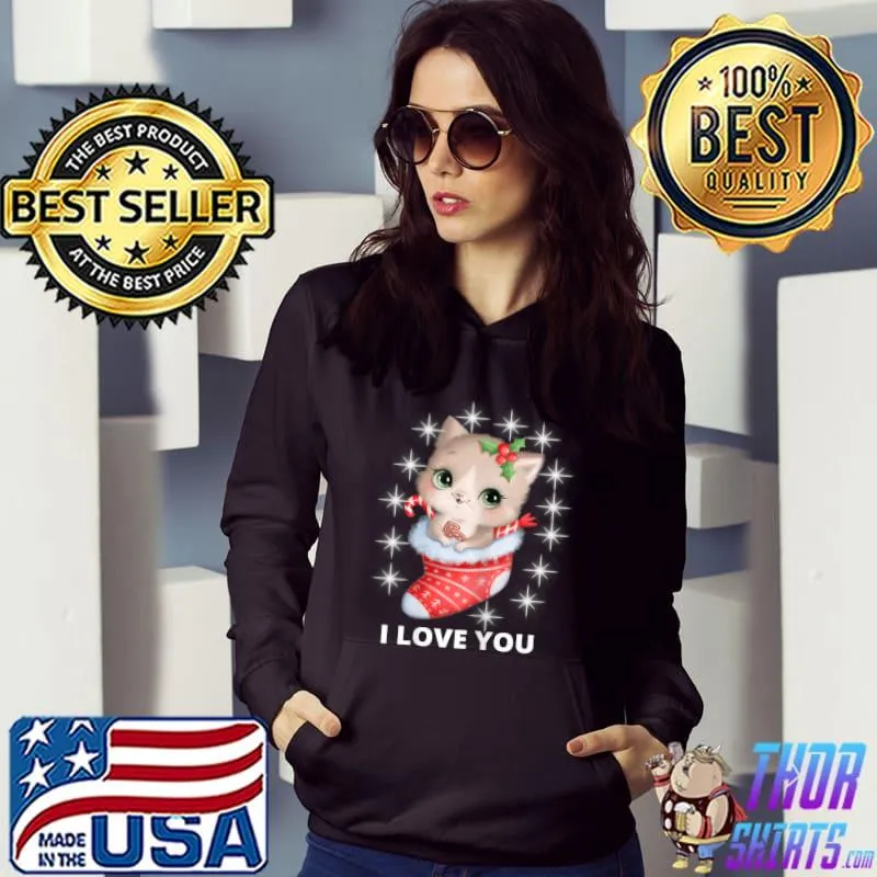 I love you so gorgeous with lines christmas T-Shirt Hoodie