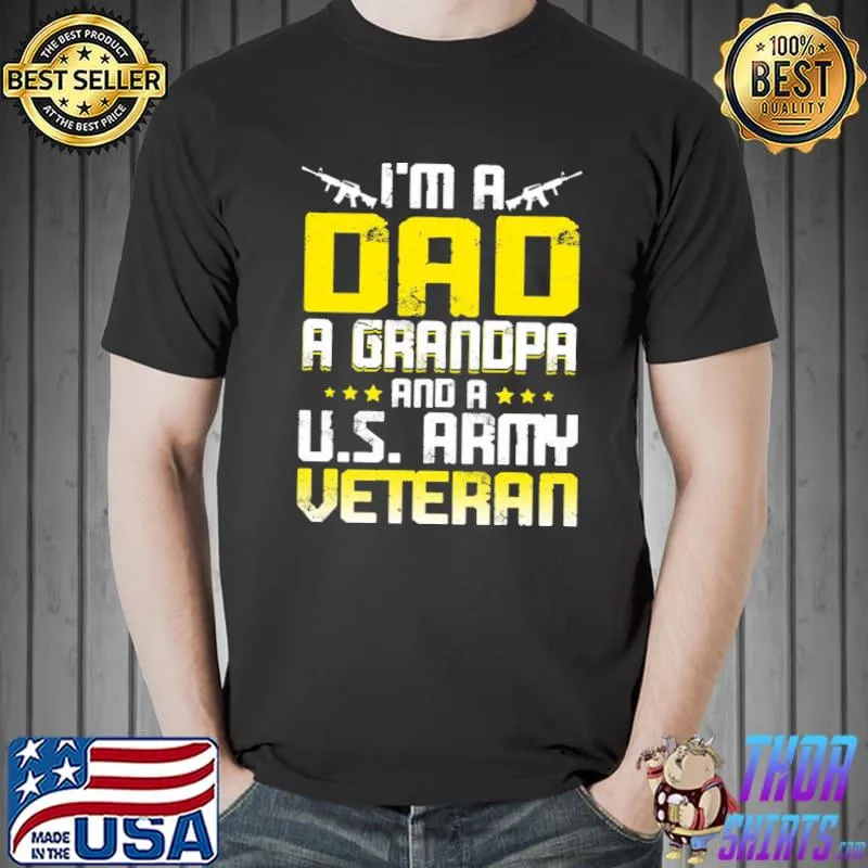 I'm a dad grandpa veteran father dad grandpa veteran classic shirt