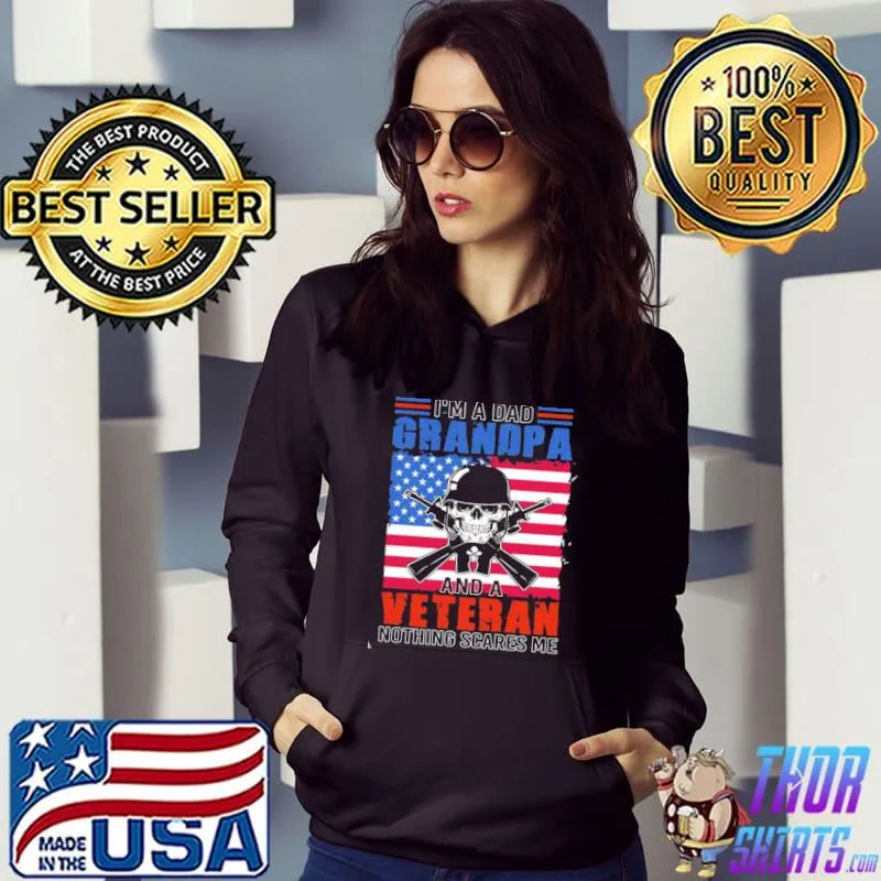 I'm a dad veteran nothing scares me funny halloween veteran s Hoodie