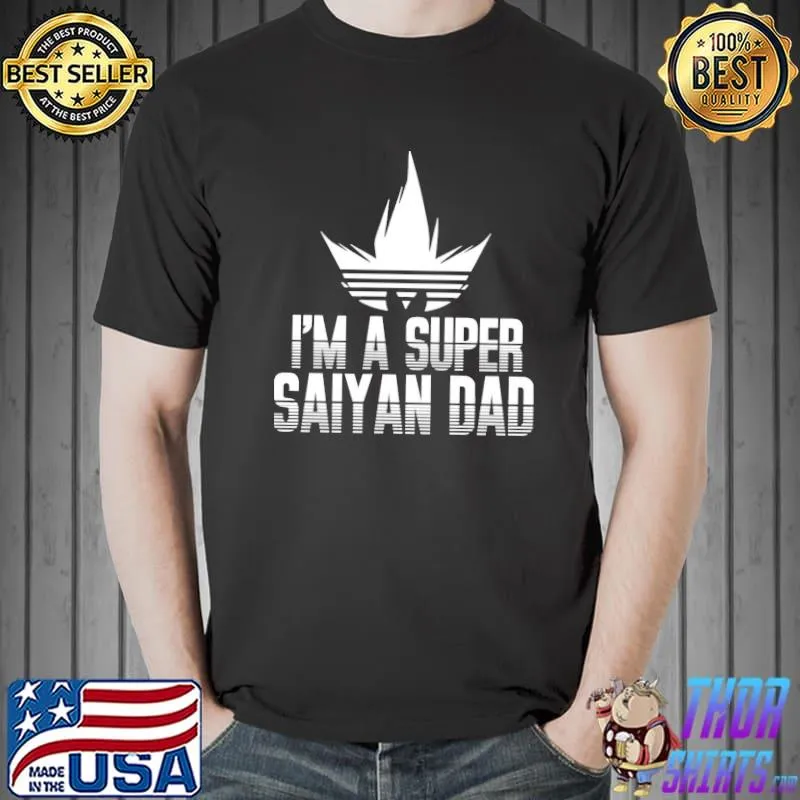 I'm a super saiyan dad adidas logo x dragon ball classic shirt