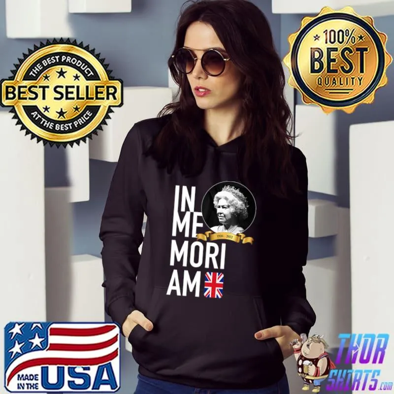 In Memoriam Queen Elizabeth II 1926 2022 UK Typo Rip Royal T-Shirt Hoodie