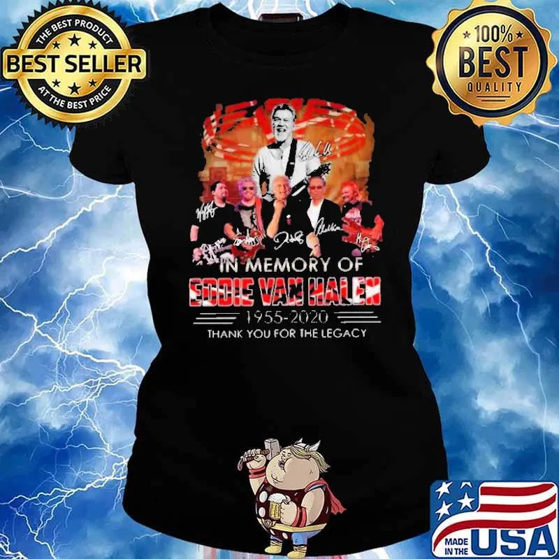 In Memory Of Eddie Van Halen 1955 2020 Thank You For The Legacy hirt Ladies tee
