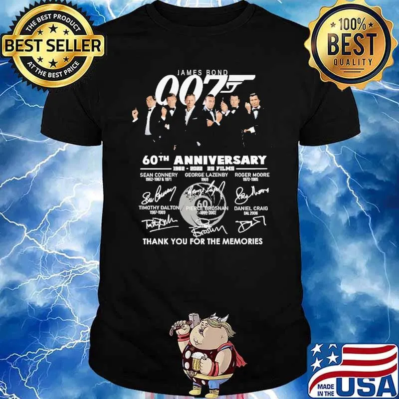 James Bond 007 60th Anniversary THank You For The Memories Shirt