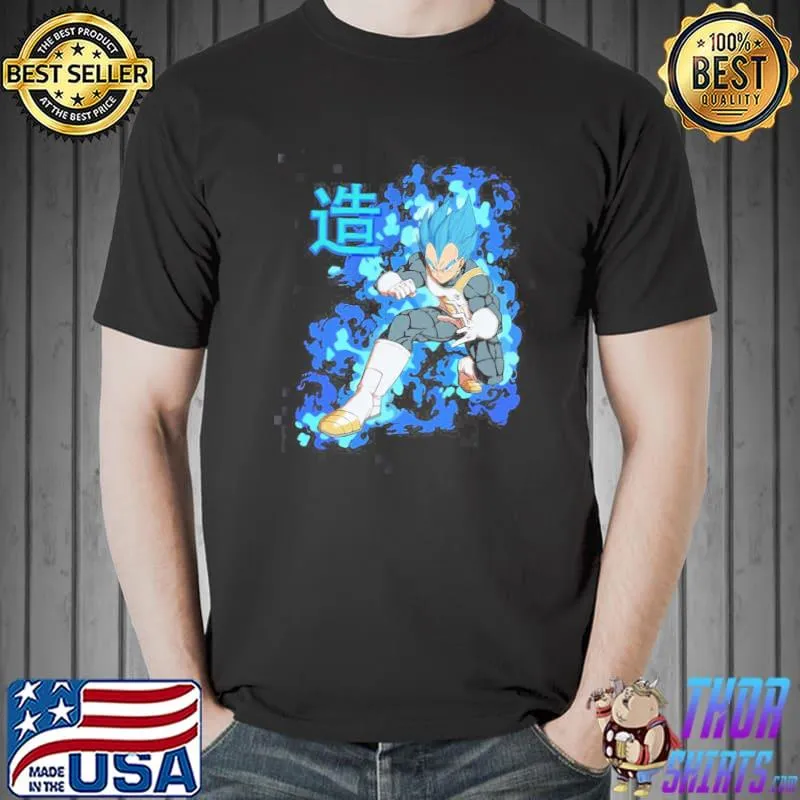 Japananese vegeta dragon ball super super saiyan blue super saiyan god classic shirt
