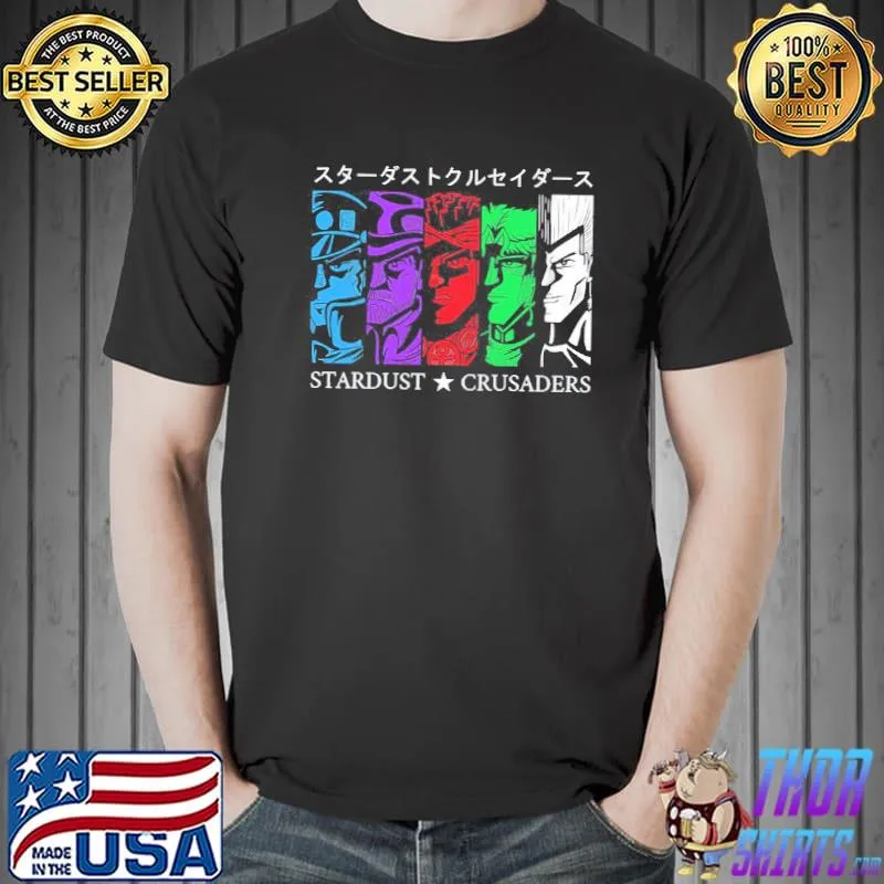 Japanese stardust crusaders jojo's bizarre adventure anime classic shirt