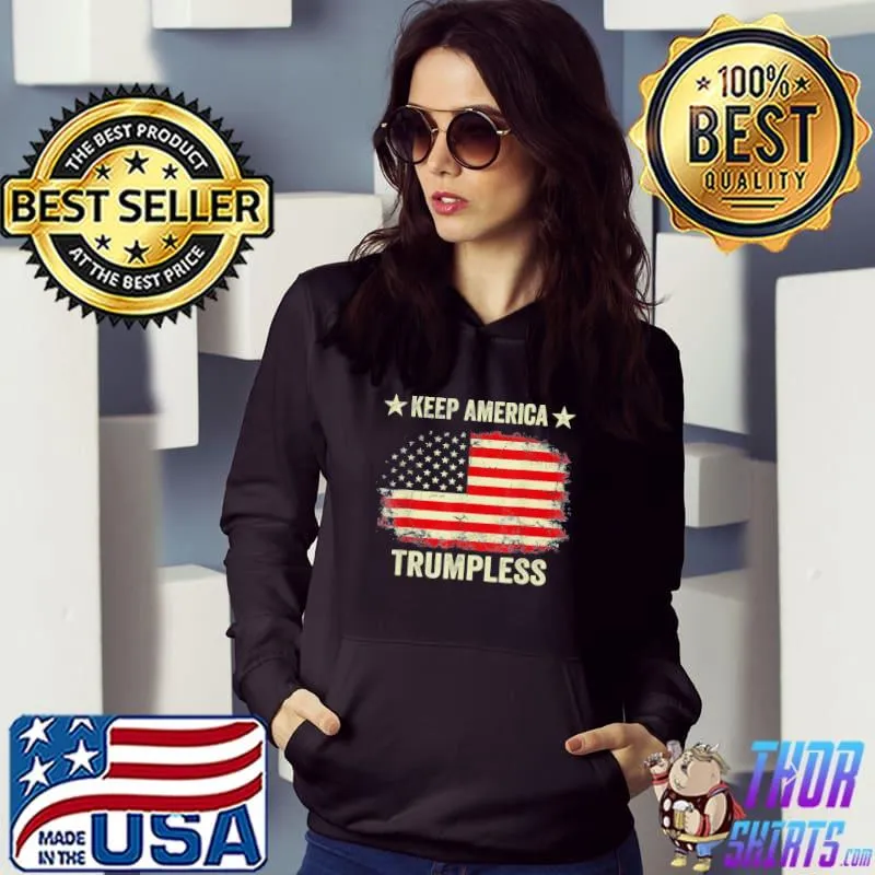 Keep America trumpless 2024 usa flag s Hoodie