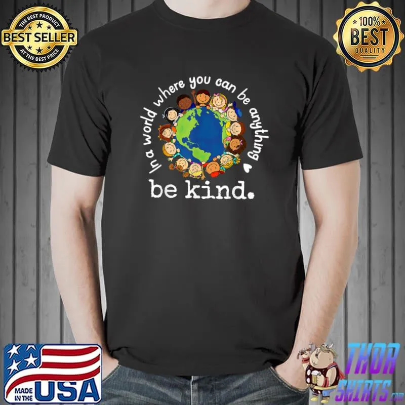 Kids Children Earth Be Kind We Wear Orange For Unity Day T-Shirt