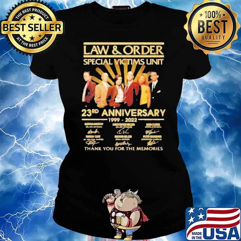 Law order special victims unit 23rd anniversary thank for memories signatures s Ladies tee