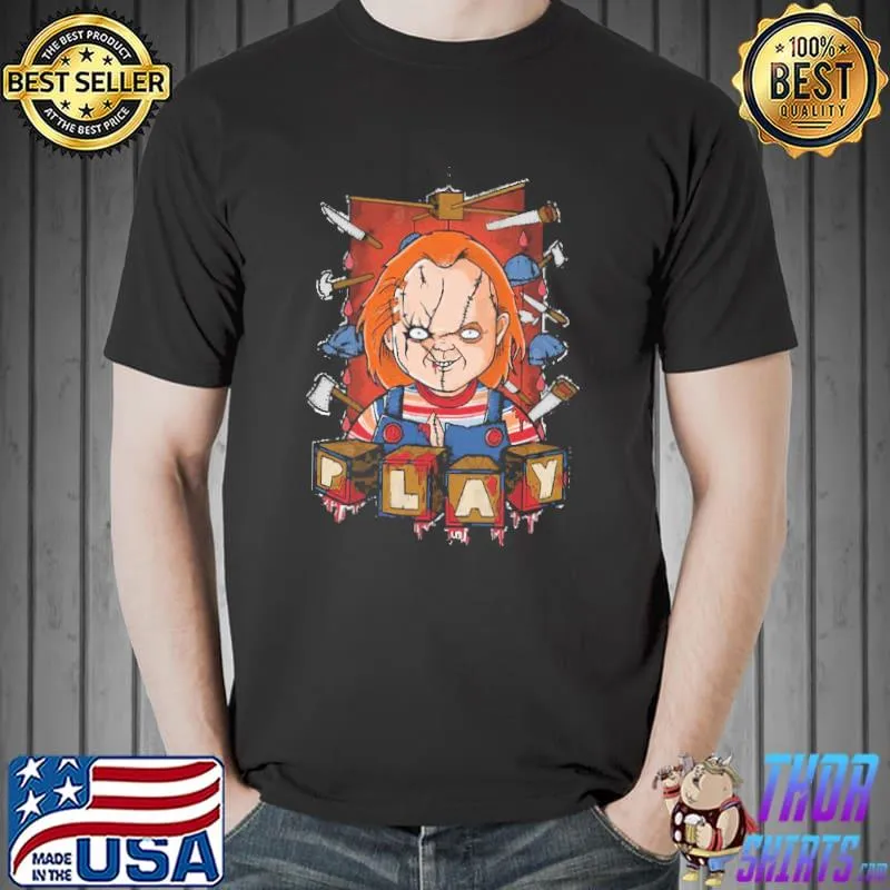 Let's play child's play horror halloween movie shirt