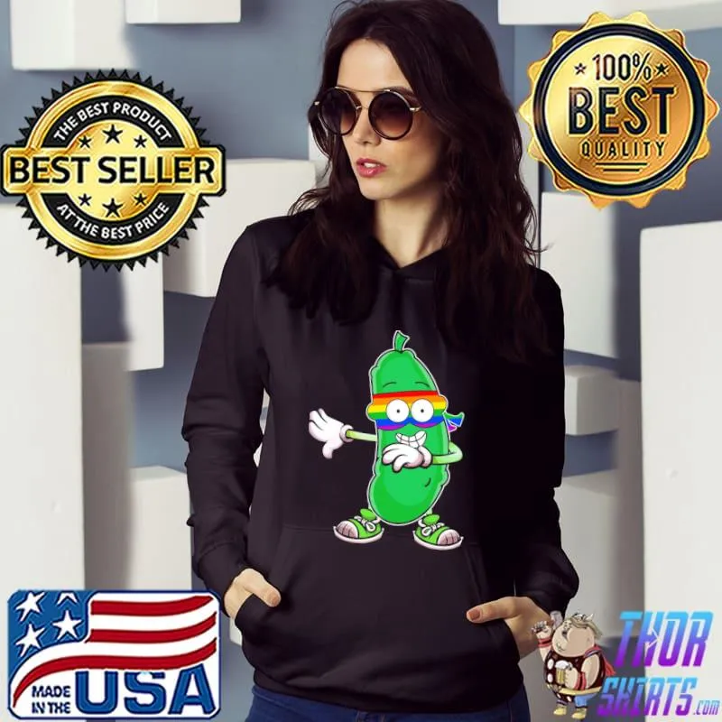 LGBT pickle dabbing cucumber funny rainbow gay pride s Hoodie