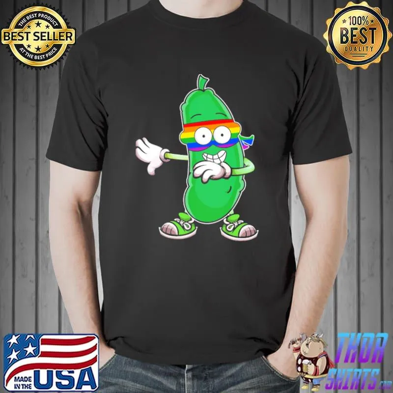 LGBT pickle dabbing cucumber funny rainbow gay pride shirt