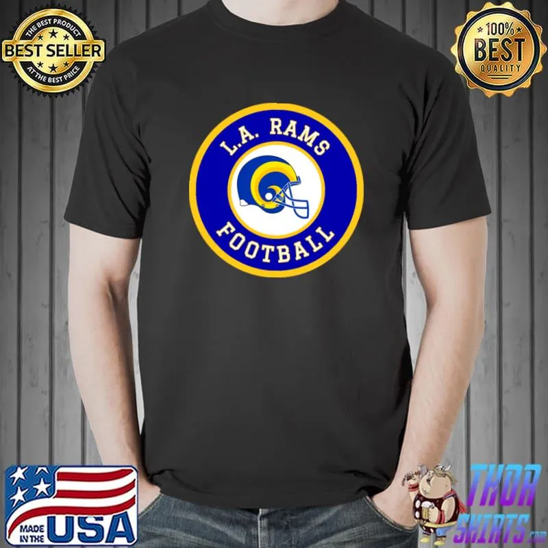 Los Angeles Rams Football Helmet Graphic T-Shirt