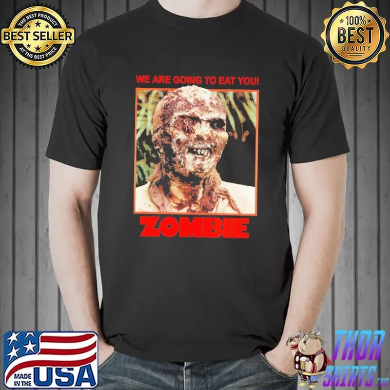 Lucio fulcis zombie horror movie mens black classic shirt