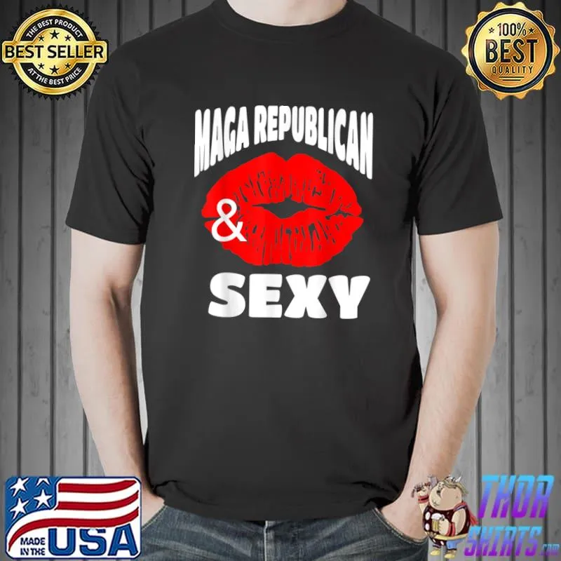 Maga Republican And Sexy with Thick Pouty Red Lips T-Shirt