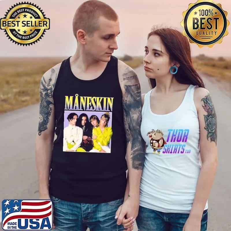 Maneskin måneskin winners of eurovision song contest 2021 Italy zittI e buonI retro vintage classic s Tank Top