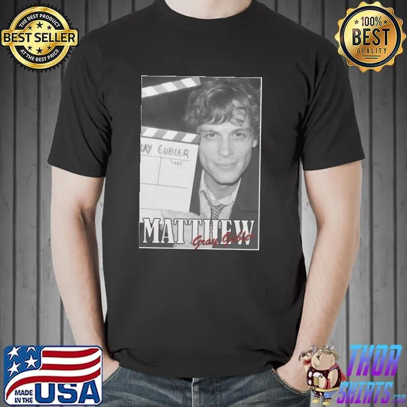 Matthew gray gubler retro illustration shirt