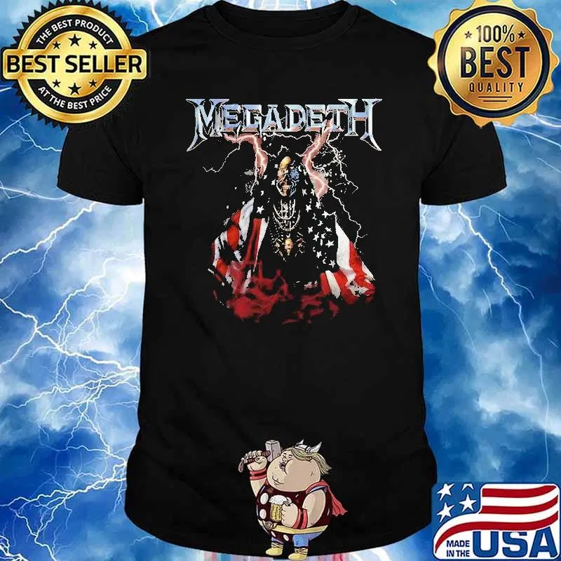 Megadeth Skull American Flag Shirt