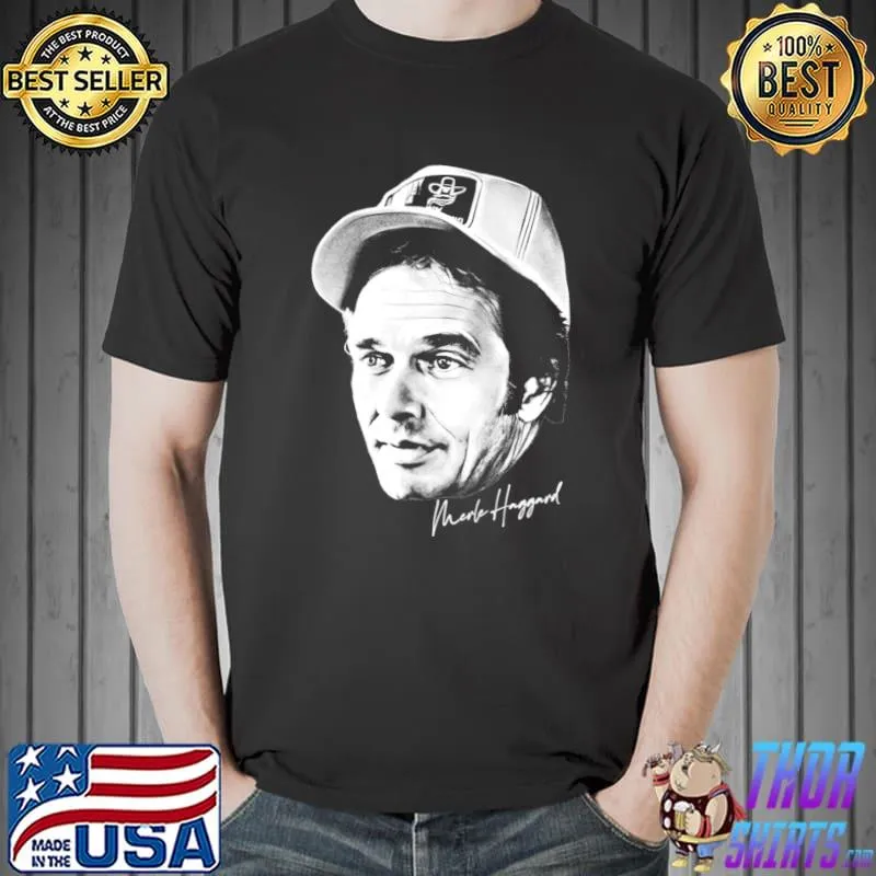 Merle Haggard Country Music Fan Signature T-Shirt