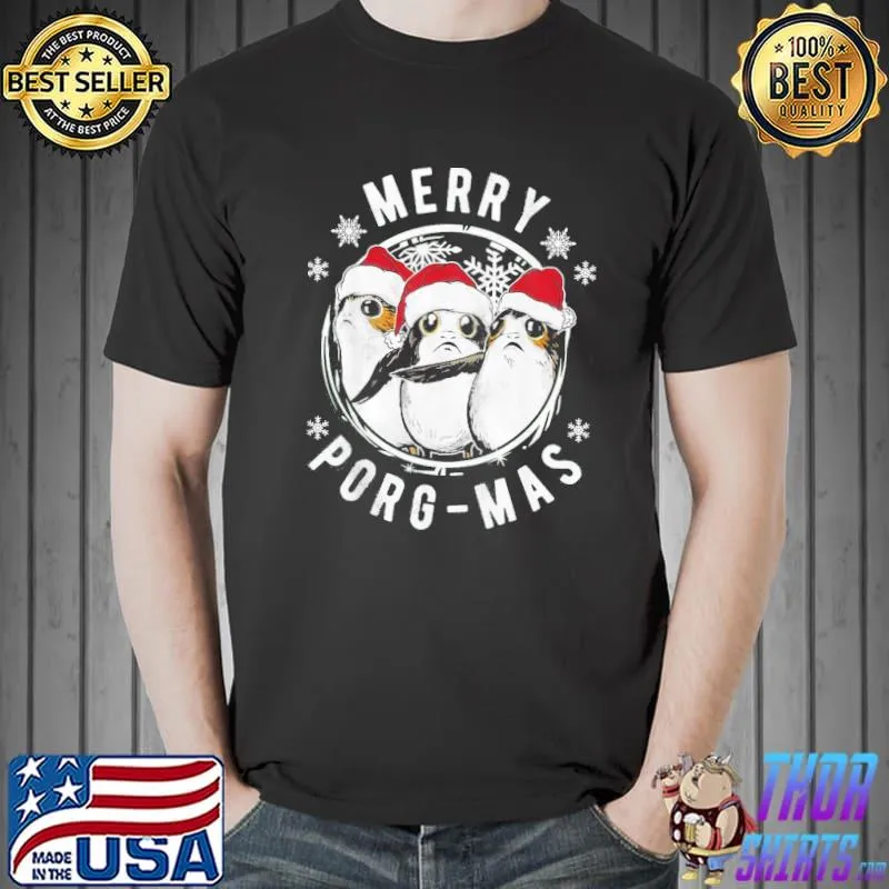 Merry porgmas christmas holiday classic shirt