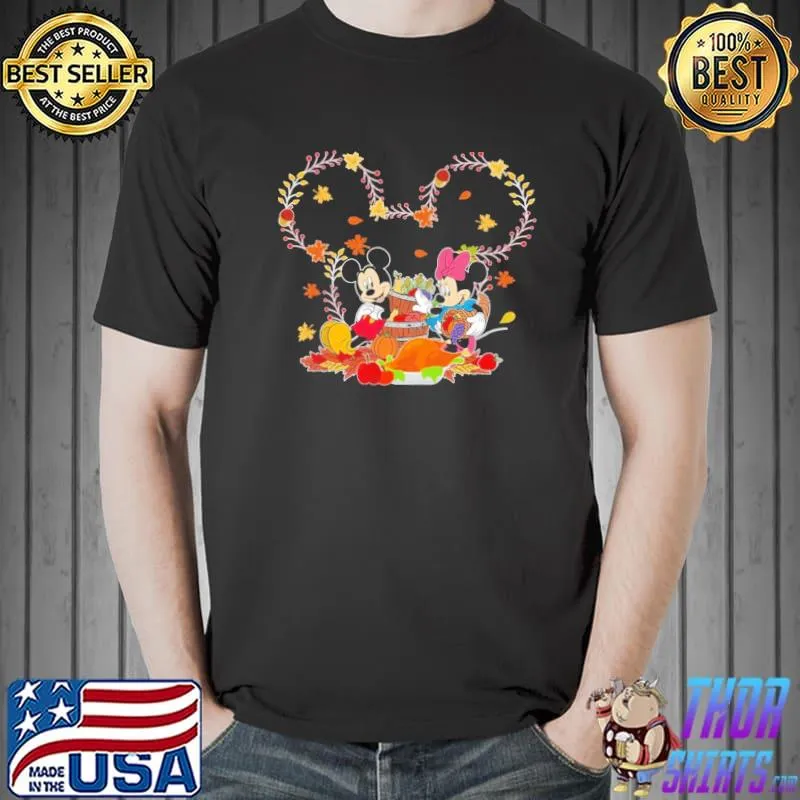 Mickey and minnie holiday party disney thanksgiving shirt