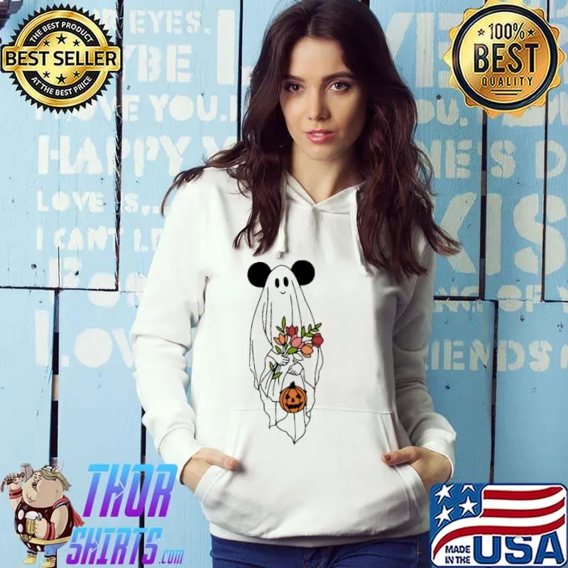 Mickey Boo Halloween Flower Shirt Hoodie