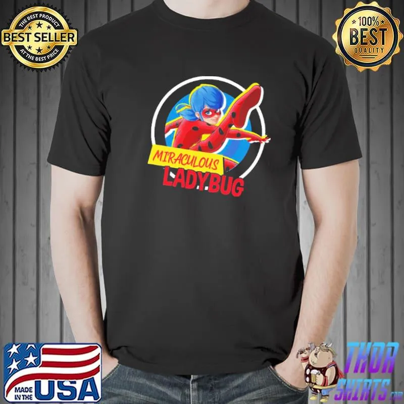 Miraculous ladybug jumpin' pose artwork shirt