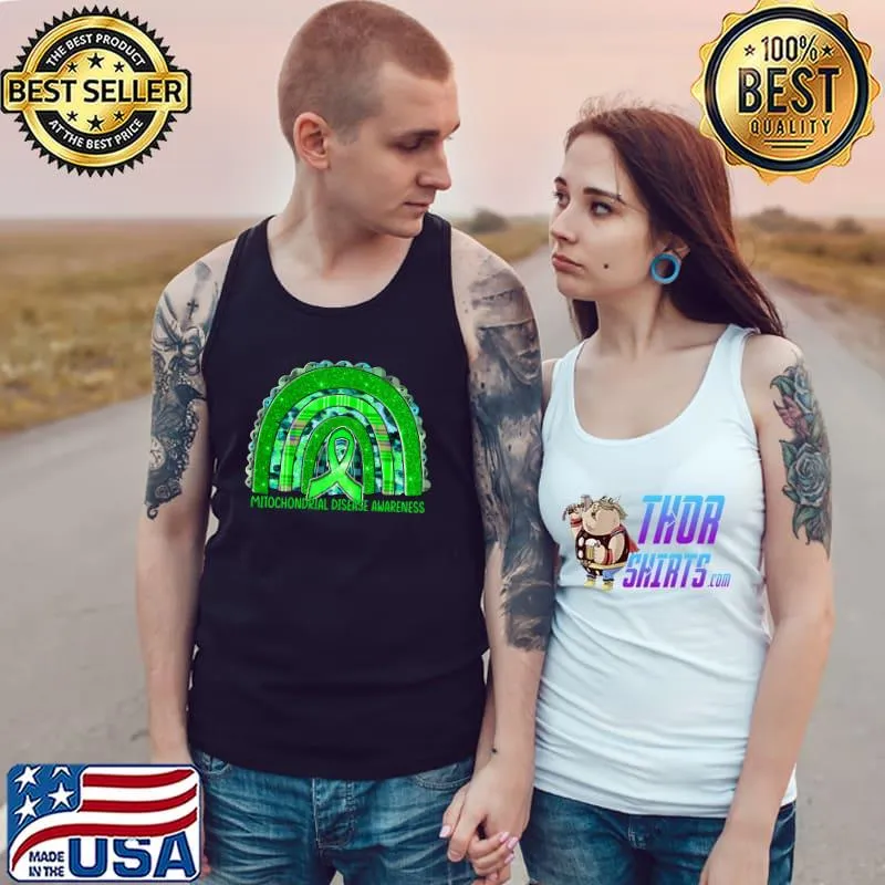 Mitochondrial Disease Awareness Rainbow Ribbon Hope Love T-Shirt Tank Top