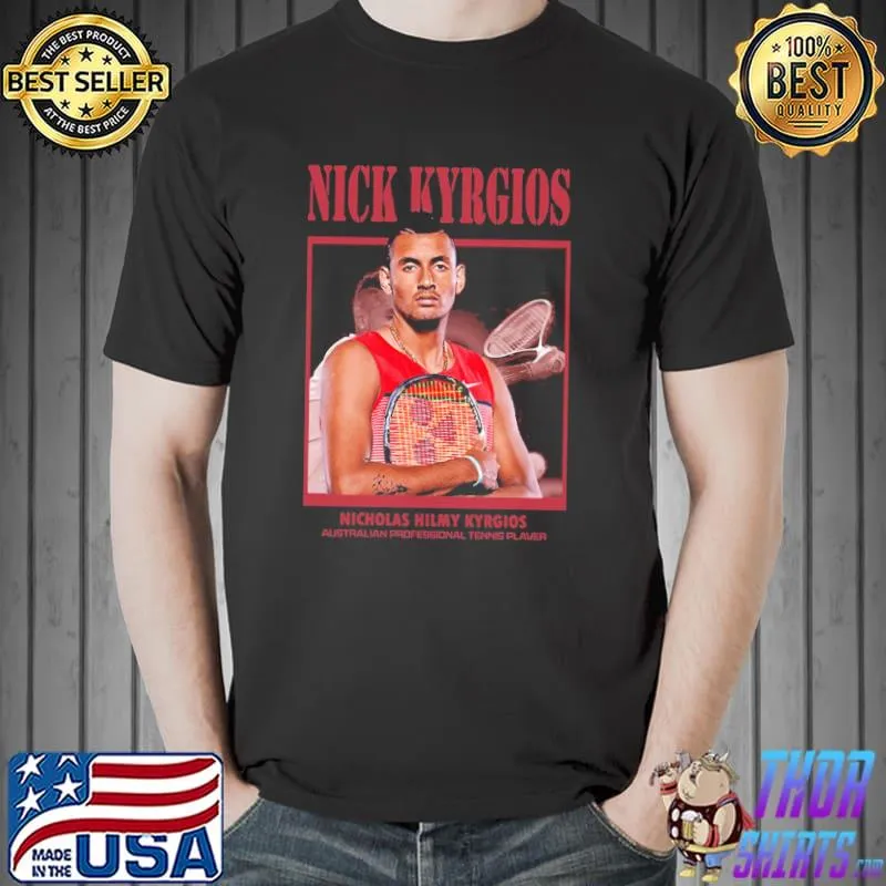 Nicholas hilmy kyrgios Australian pro tennis player vintage classic shirt