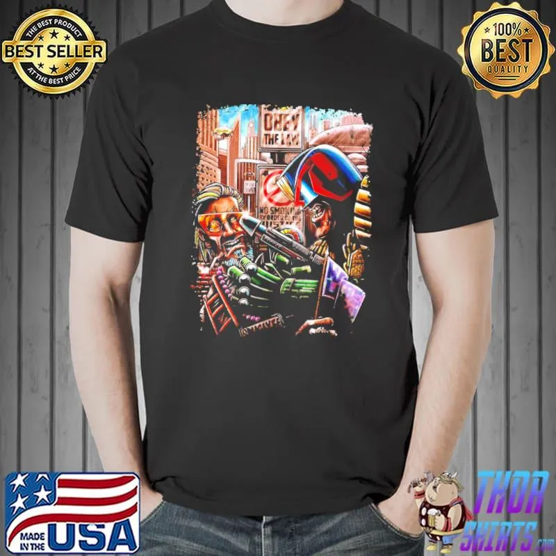 No smoking judge dredd artwork classic shirt