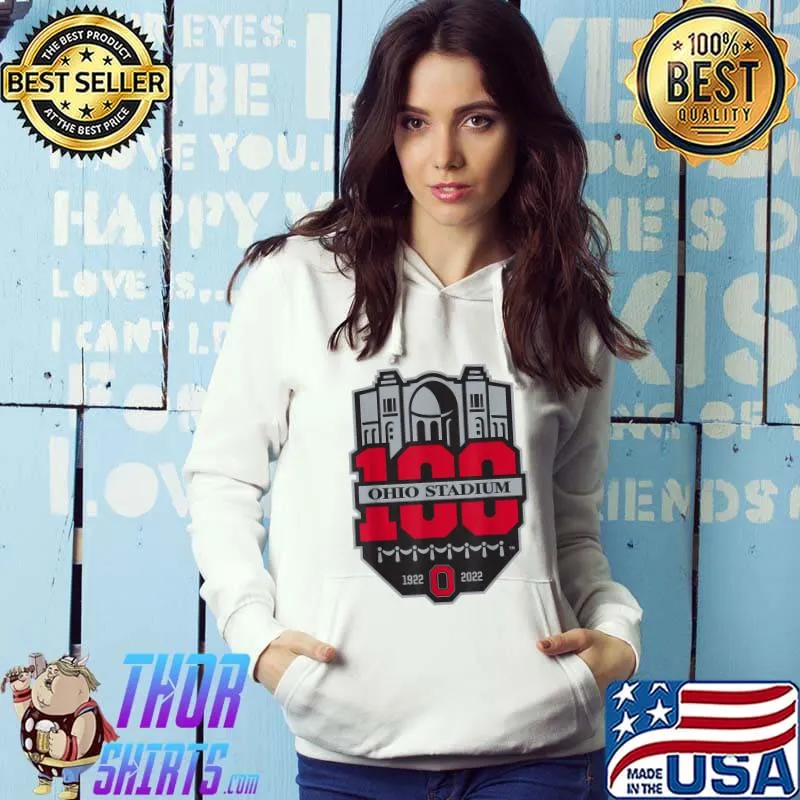 Ohio State 100 Years Of Football Logo Officially Licensed T-Shirt Hoodie