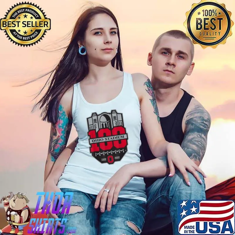 Ohio State 100 Years Of Football Logo Officially Licensed T-Shirt Tank Top