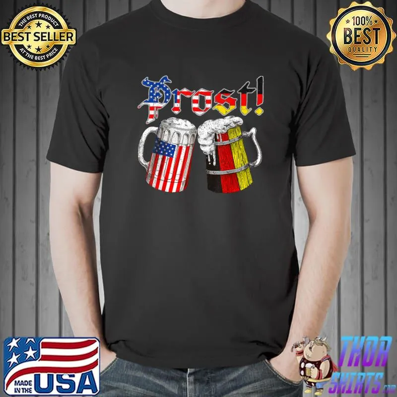 Oktoberfest American German Flag Beer Prost German Beer T-Shirt