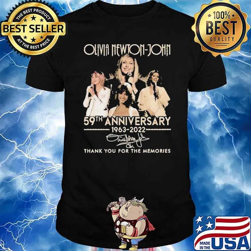 Olivia Newton John 59th Anniversary 1963 2022 Thank You For The Memories Shirt