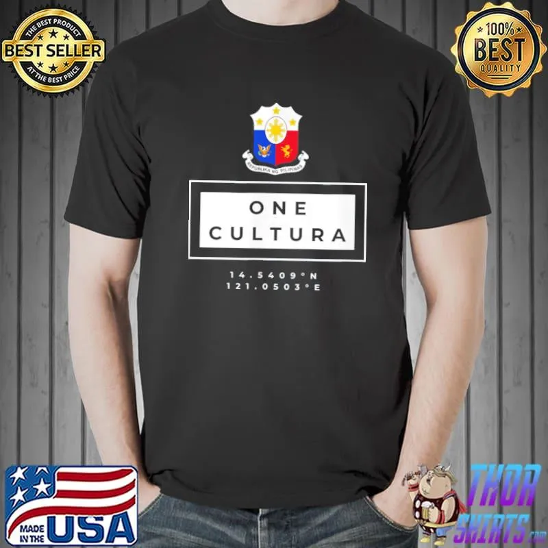 One cultura Philippines latitude and longitude classic shirt