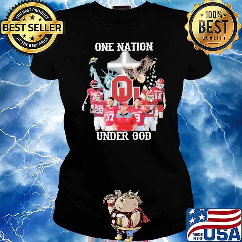 One Nation Under God Oklahoma Sooners Shirt Ladies tee