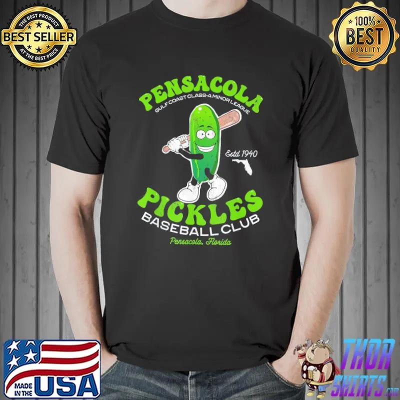 Pensacola pickles minor league retro baseball team classic shirt