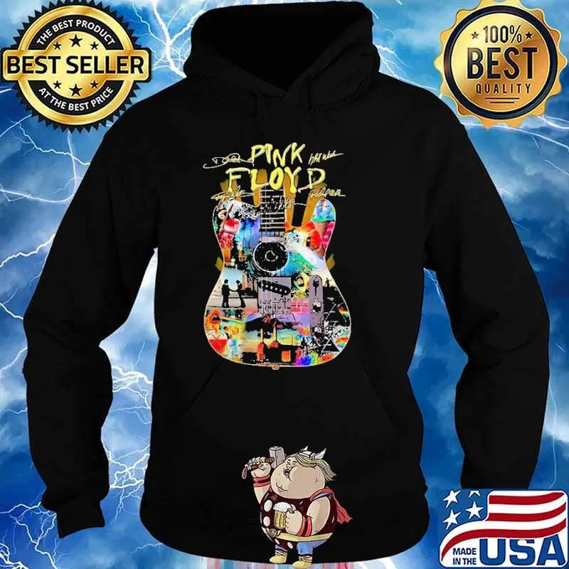 Pink Floyd Guitar Colorful Signatures Shirt Hoodie