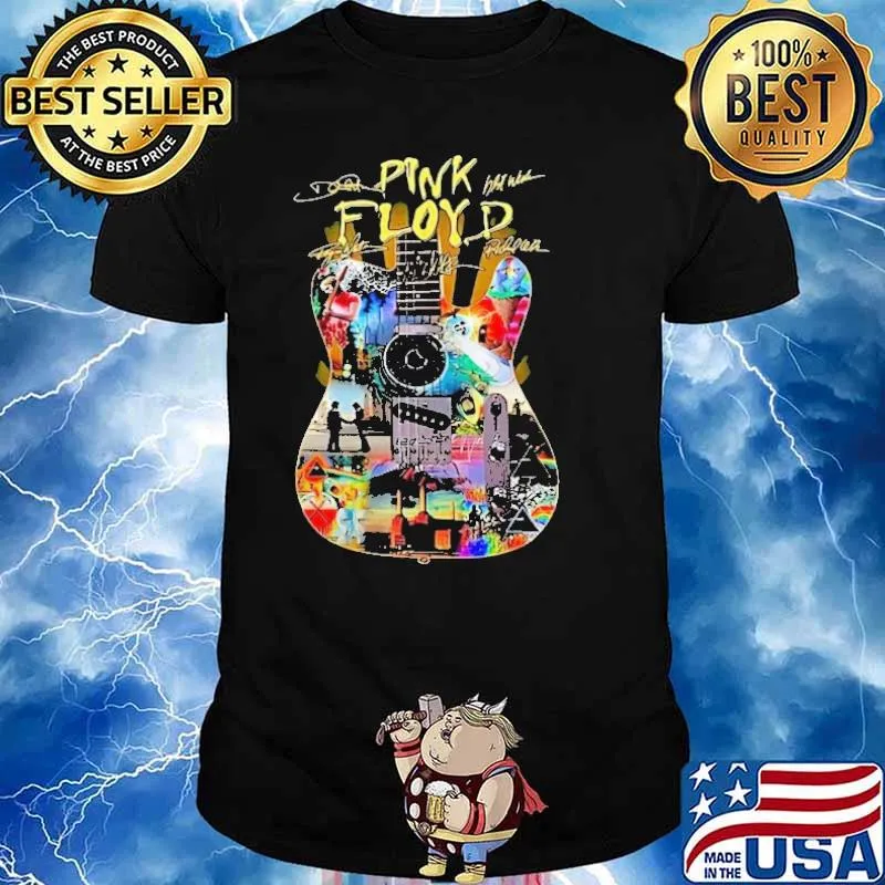 Pink Floyd Guitar Colorful Signatures Shirt