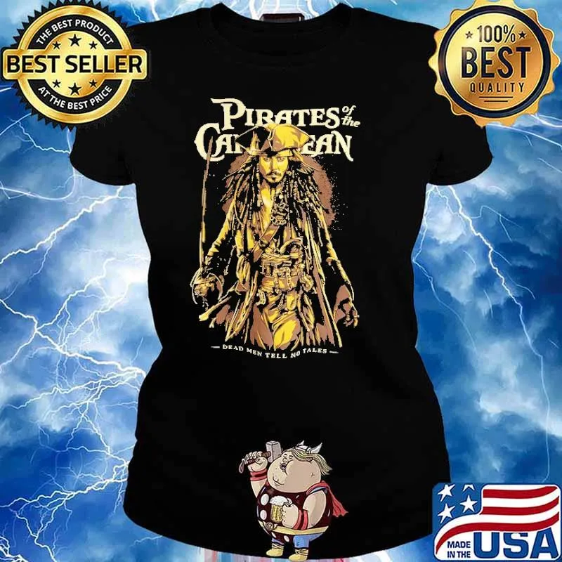 Pirates of The Caribean Dead Men Tell No Tales Johnydeep Shirt Ladies tee