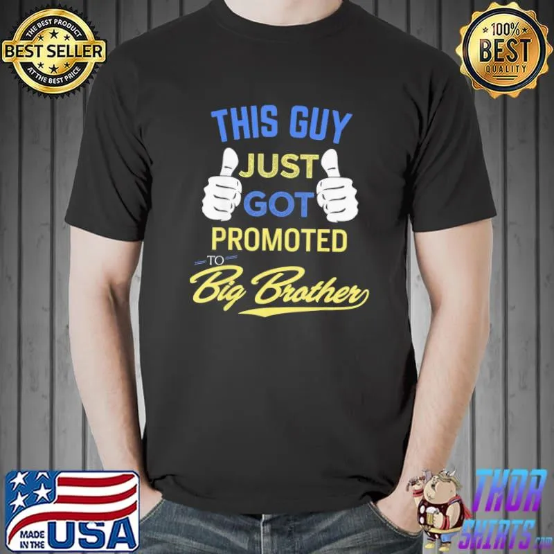 Promoted to big brother birth announcement shirt
