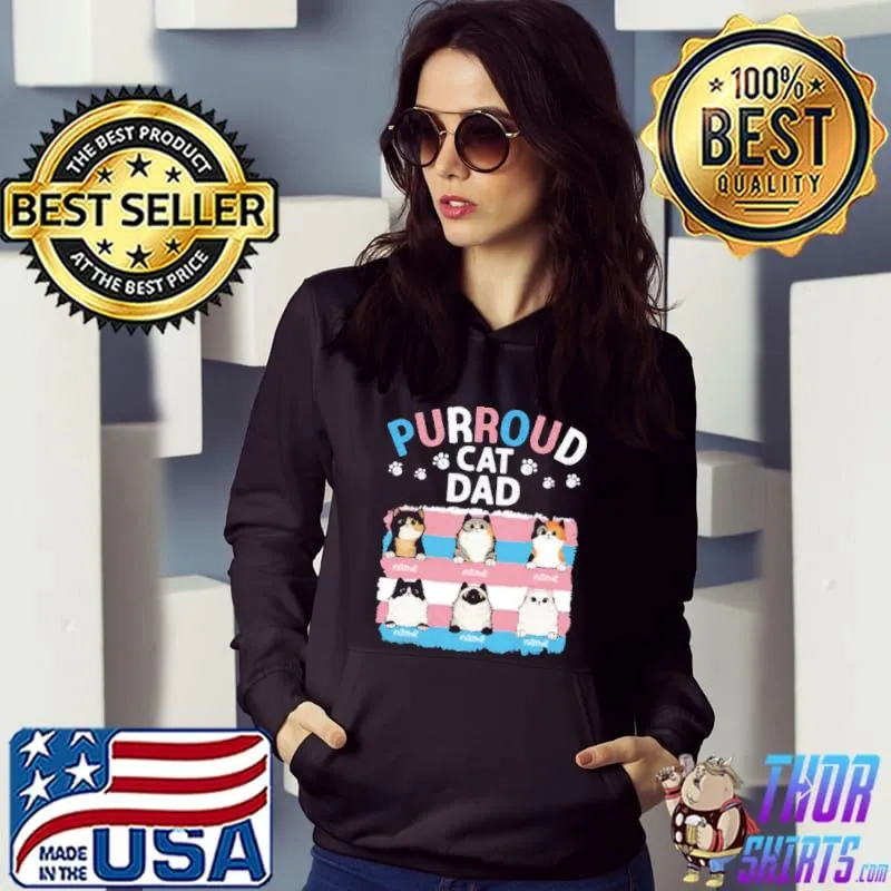 Purroud cat dad name custom cat dad classic s Hoodie