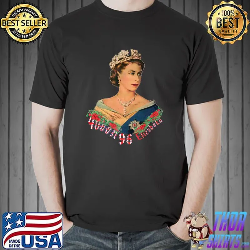 Queen Elizabeth's II British Crown Majesty Queen Elizabeth's Roses T-Shirt
