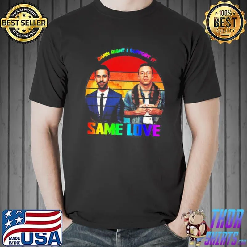 Rainbow colors macklemore same love LGBT classic shirt